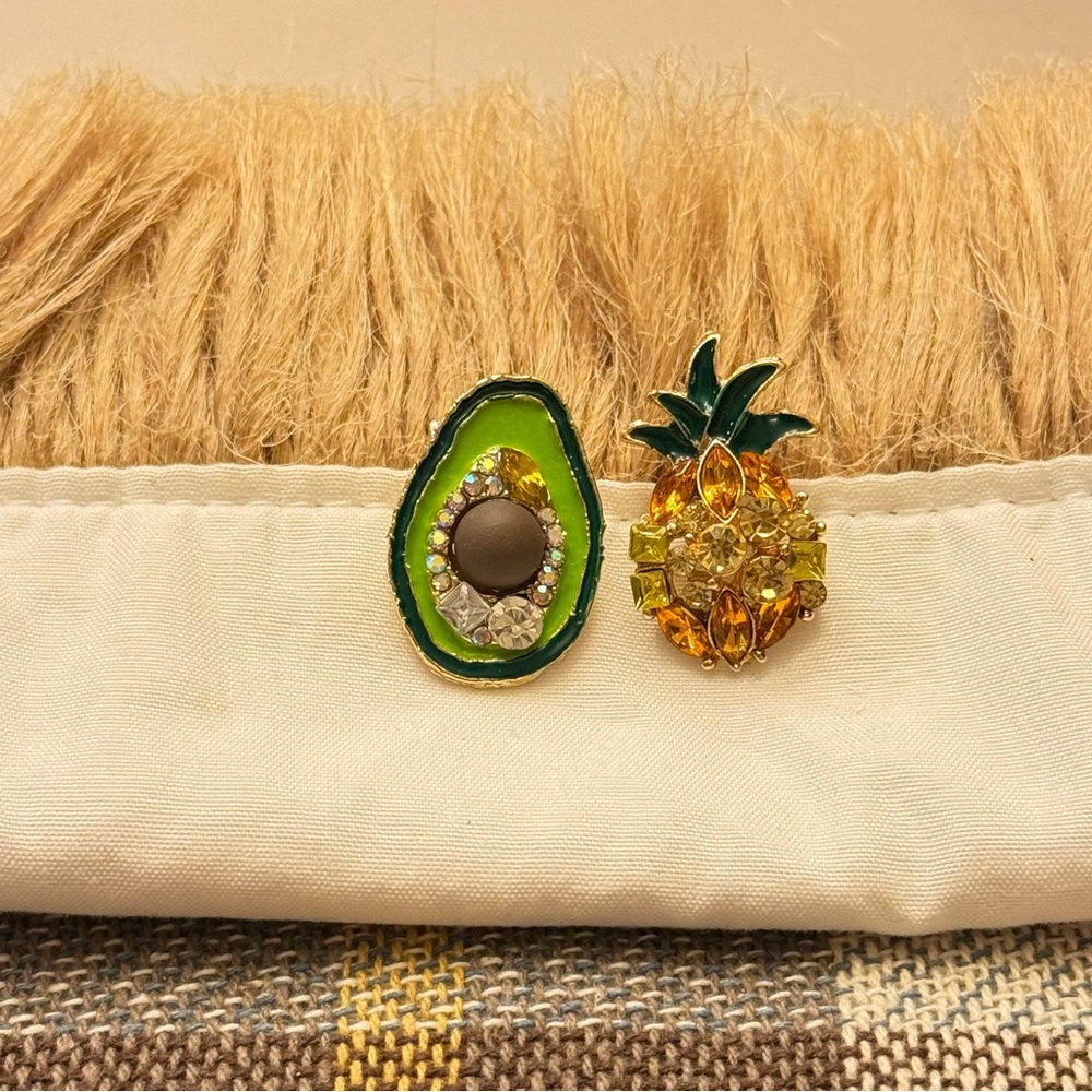 Avocado And Pineapple Earrings